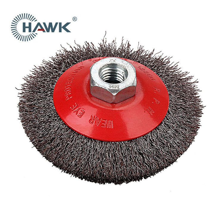 Applications of crimped bevel wire brushes
